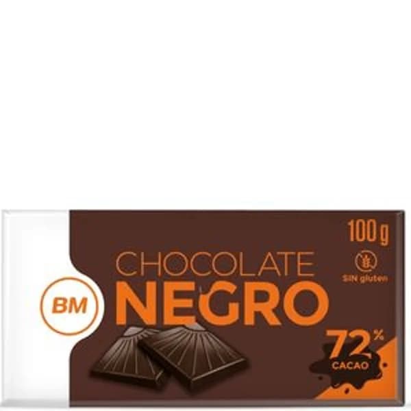 Chocolate negro 72% cacao 100 g - 0.1 kg - Imagen del producto en Findit