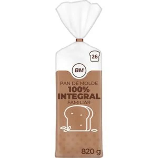 Pan de molde integral familiar 26 rebanadas 820 g - 0.82 kg - Imagen del producto en Findit