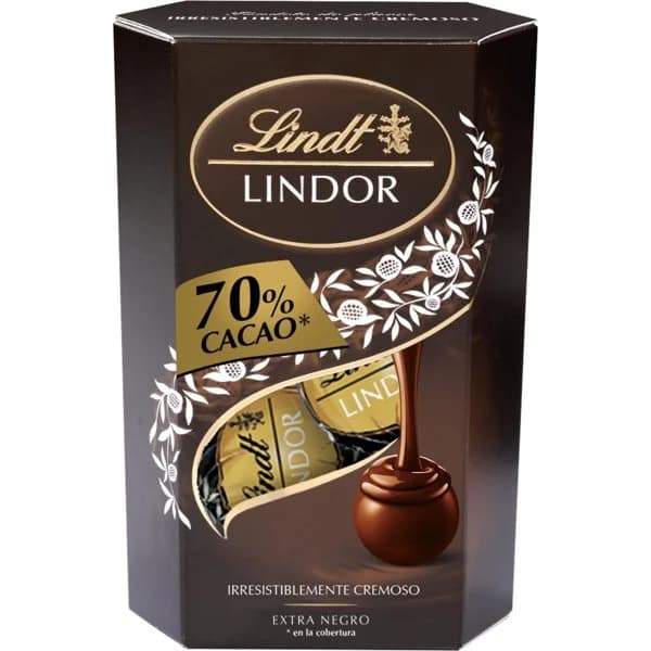 Bombon Lindor Cornet 70% Negro - 1 ud - Imagen del producto en Findit