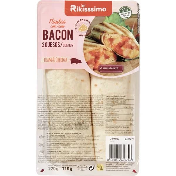 Flauta de Bacon y Queso - 0.28 kg - Imagen del producto en Findit