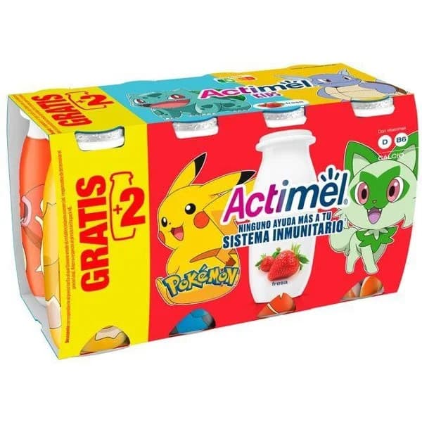 Actimel sabor fresa DANONE ACTIMEL, pack 6x100 g - 0.6 kg - Imagen del producto en Findit