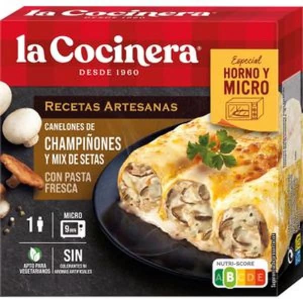 Canelones de Champiñón y Mix de Setas - 0.28 kg - Imagen del producto en Findit