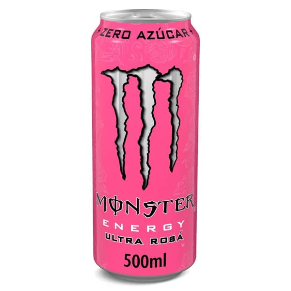 Bebida energética ultra rosá Monster Energy lata 500 ml - 0.5 l - Imagen del producto en Findit