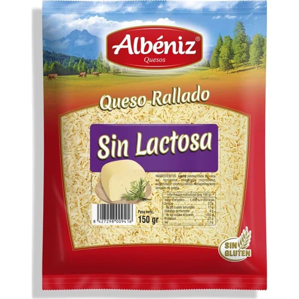 Queso Rallado Sin Lactosa - 0.15 kg - Imagen del producto en Findit