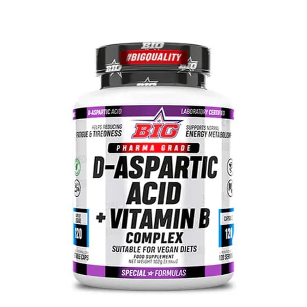 BIG - D-Aspartic Acid + B Complex (120 Vcaps) - 120 ud - Imagen del producto en Findit