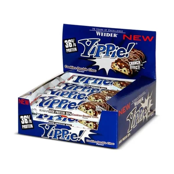 Weider - Yippie Bar (12 barritas x 45 g) - 0.54 kg - Imagen del producto en Findit