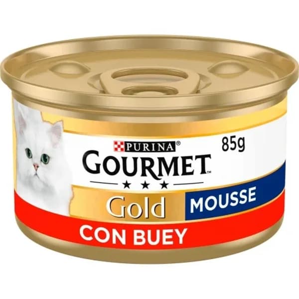 Comida húmeda de mousse buey para gato adulto Purina Gourmet Gold 85 g. - 0.09 kg - Imagen del producto en Findit