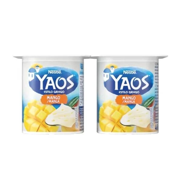 Yogur griego con mango Nestle - Yaos sin gluten pack de 4 unidades de 115 g. - 0.46 kg - Imagen del producto en Findit