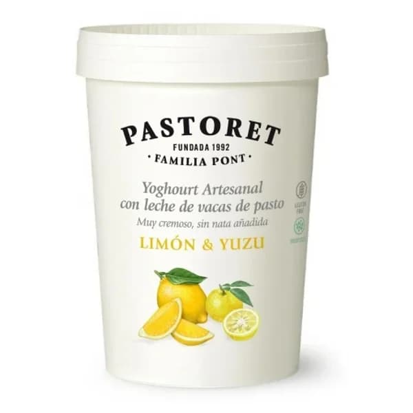 Yoghourt artesanal sabor limón & yuzu Pastoret sin gluten 500 g. - 0.5 kg - Imagen del producto en Findit