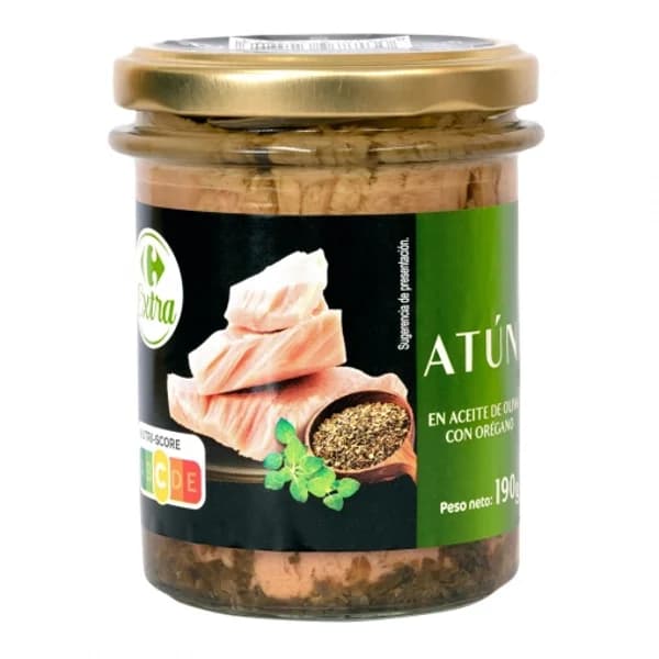Filete de atún con orégano en aceite de oliva Extra Carrefour 130 g. - 0.13 kg - Imagen del producto en Findit