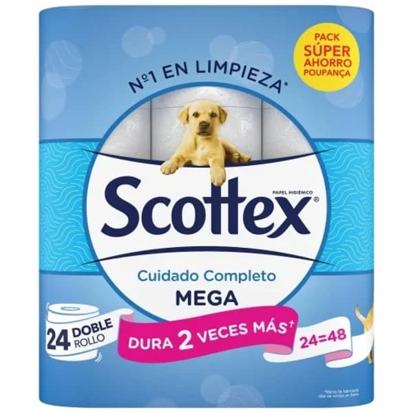 Papel higiénico Megarollo Scottex 24 rollos - 24.17 ud - Imagen del producto en Findit
