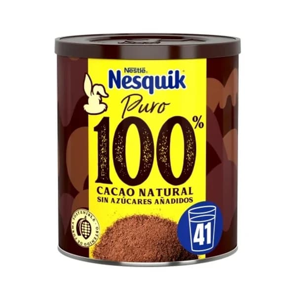 Cacao soluble puro 100% cacao natural sin azúcar añadido Nestlé Nesquik sin gluten 290 g. - 0.29 kg - Imagen del producto en Findit