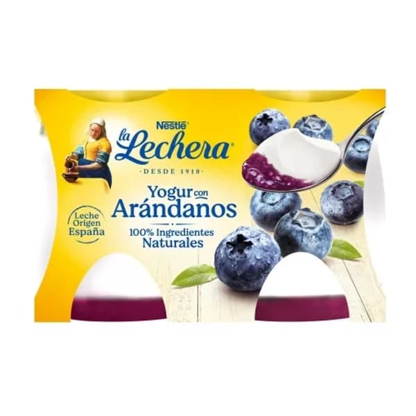 Yogur enriquecido de arándanos LA LECHERA, pack 2x125 g - 0.25 kg - Imagen del producto en Findit