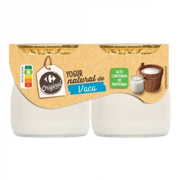 Yogur natural de vaca Carrefour Original pack de 2 unidades de 115 g. - 0.23 kg - Imagen del producto en Findit