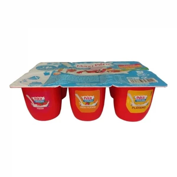 Maxi Petit de fresa, de plátano y de fresa-plátano Carrefour Classic' sin gluten pack de 6 unidades de 100 g. - 0.6 kg - Imagen del producto en Findit