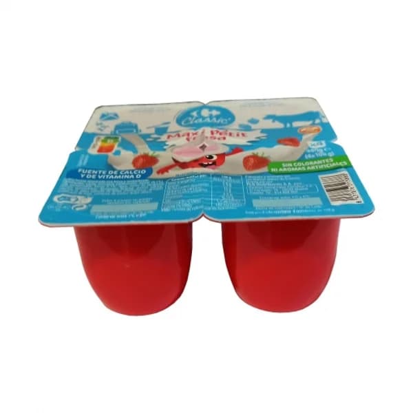 Maxi Petit de fresa Carrefour Classic sin gluten pack de 4 unidades de 100 g. - 0.4 kg - Imagen del producto en Findit