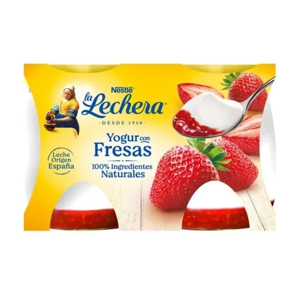 Yogur con fresa Nestlé La Lechera pack de 2 unidades de 125 g. - 0.25 kg - Imagen del producto en Findit