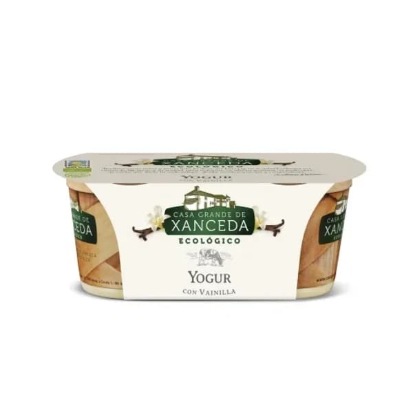 Yogur con vainilla ecológico Casa Grande de Xanceda sin gluten pack de 2 unidades de 125 g. - 0.25 kg - Imagen del producto en Findit
