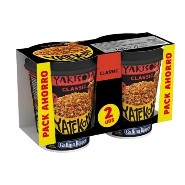 Fideos orientales Yatekomo Yakisoba classic pack 2 unidades de 93 g. - 0.19 kg - Imagen del producto en Findit
