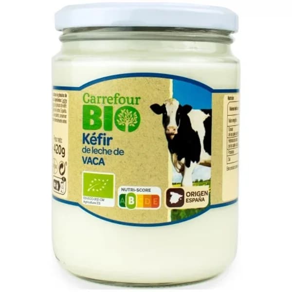 Kéfir de leche de vaca ecológico Carrefour Bio 420 g. - 0.42 kg - Imagen del producto en Findit