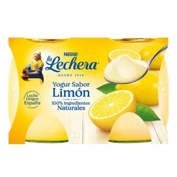 Yogur sabor limón Nestlé La Lechera sin gluten pack de 2 unidades de 125 g. - 0.25 kg - Imagen del producto en Findit