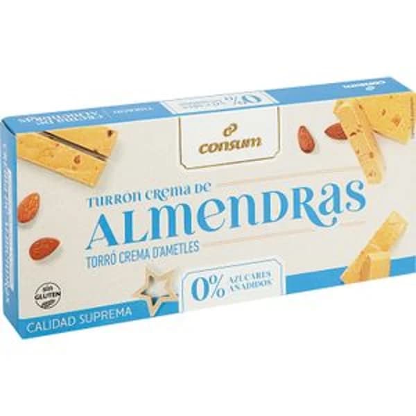 Turrón Crema Almendra sin Azúcar - 1 ud - Imagen del producto en Findit
