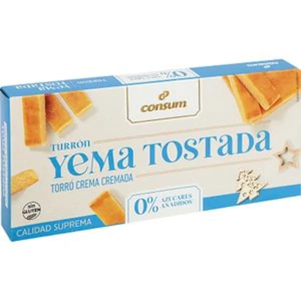Turrón Yema Tostada sin Azúcar - 1 ud - Imagen del producto en Findit