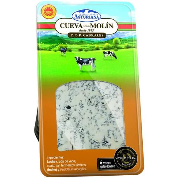 Queso D.O. Cabrales LA ASTURIANA, cuña 100 g - 1 ud - Imagen del producto en Findit