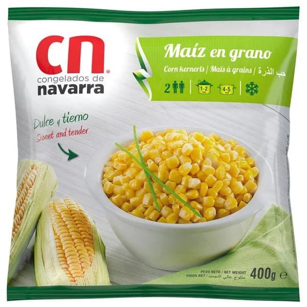 Maíz en grano CONGELADOS DE NAVARRA, bolsa 400 g - 1 ud - Imagen del producto en Findit