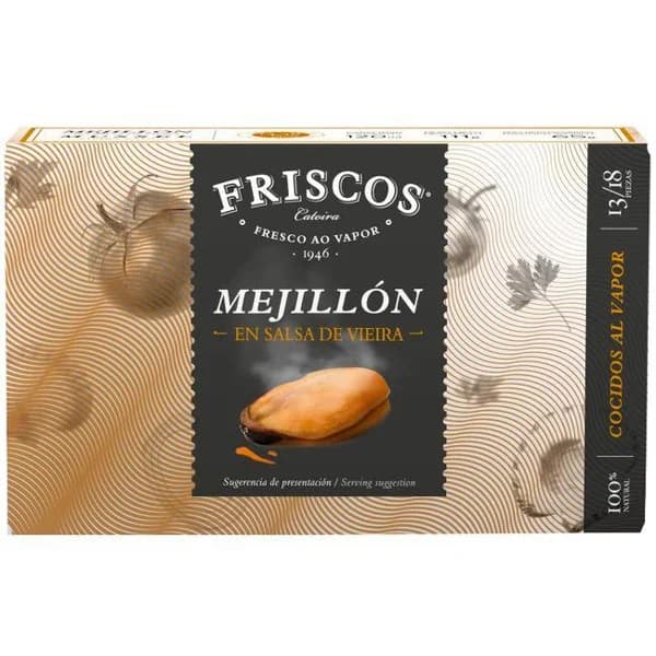 Mejillón en salsa vieira FRISCO, lata 111 g - 1 ud - Imagen del producto en Findit