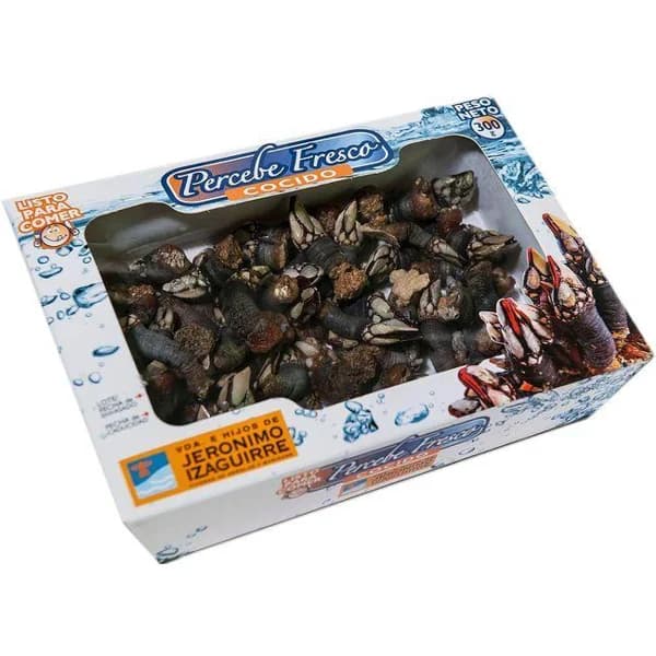 Percebe cocido VDA E HIJOS J IZAGUIRRE, bandeja 300 g - 1 ud - Imagen del producto en Findit