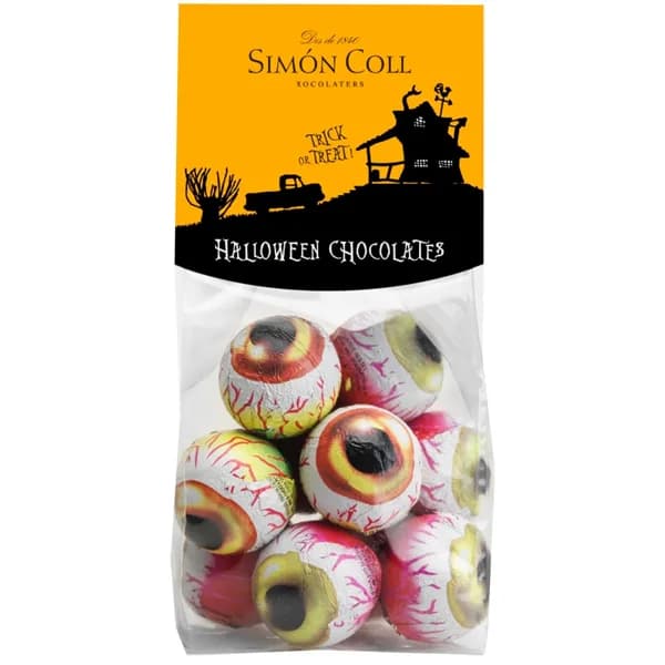 Ojos de chocolate Halloween SIMON COLL, bolsa 120 g - 1 ud - Imagen del producto en Findit