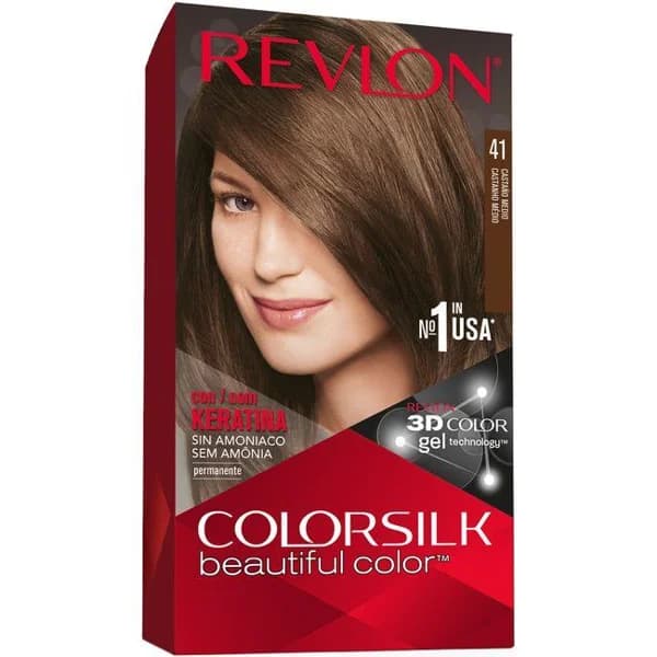 Tinte castaño medio N.41 REVLON COLORSILK, caja 1 ud - 1 ud - Imagen del producto en Findit