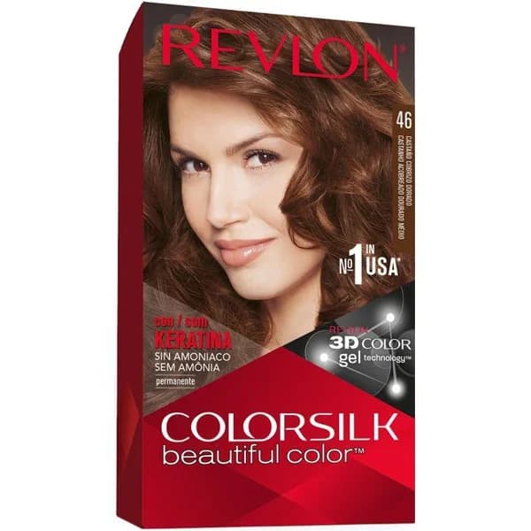 Tinte castaño cobrizo N.46 REVLON COLORSILK , caja 1 ud - 1 ud - Imagen del producto en Findit
