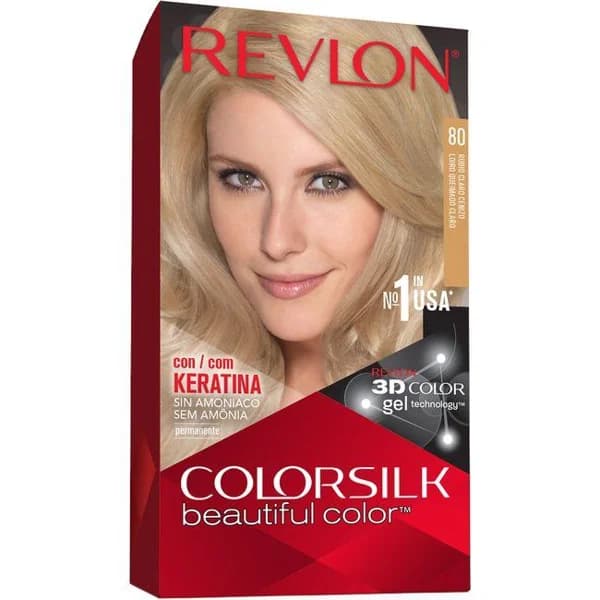 Tinte rubio medio N.80 REVLON COLORSILK, caja 1 ud - 1 ud - Imagen del producto en Findit
