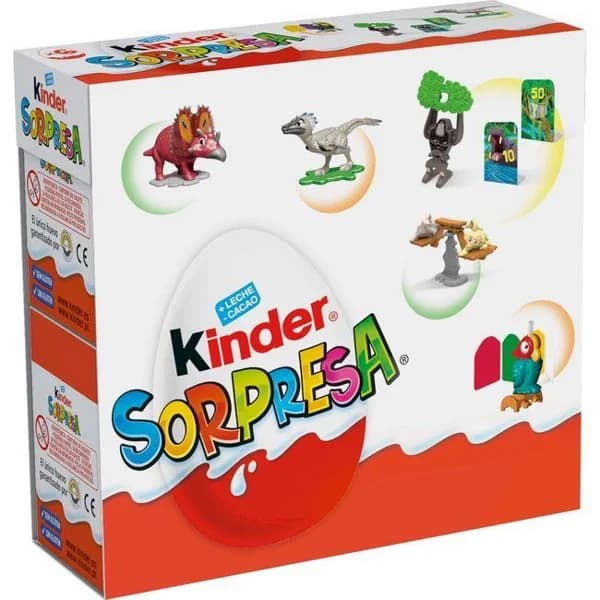 Huevo de chocolate KINDER SORPRESA, 6 uds, caja 126 g - 1 ud - Imagen del producto en Findit