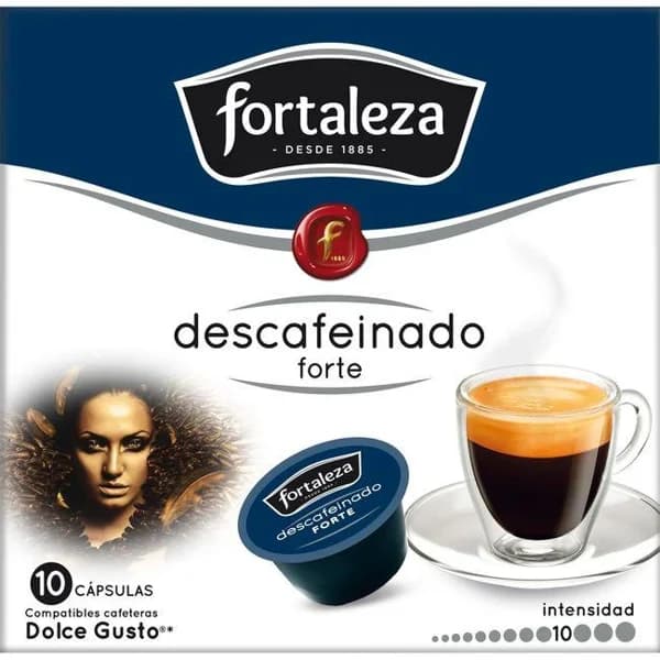 Café descafeinado forte comp. Dolce Gusto FORTALEZA, caja 10 uds - 10 ud - Imagen del producto en Findit