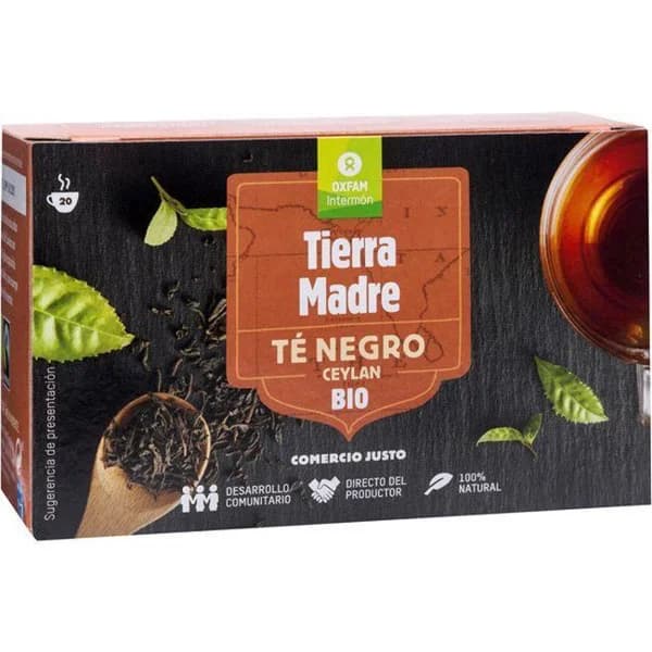 Té negro ceylan bio INTERMÓN OXFAM, caja 20 sobres - 1 ud - Imagen del producto en Findit