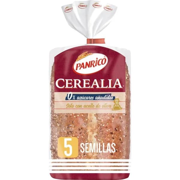 Pan 5 semillas 0% azúcar añadido PANRICO, paquete 435 g - 1 ud - Imagen del producto en Findit