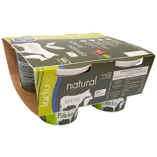 Yogur bífidus natural LACTUYOGUR, pack 4x125 g - 1 ud - Imagen del producto en Findit