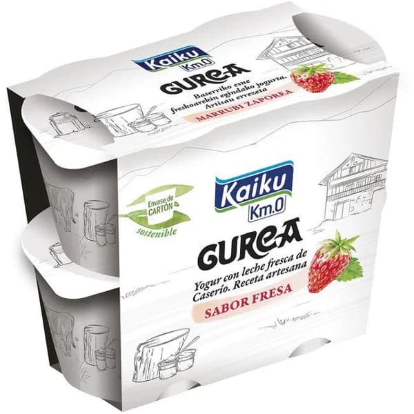 Yogur con leche fresca caserío sabor fresa 4x115 g - 0.46 kg - Imagen del producto en Findit