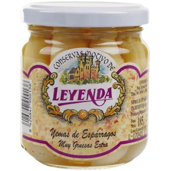 Yemas de espárrago muy gruesas LEYENDA, frasco 110 g - 0.11 kg - Imagen del producto en Findit