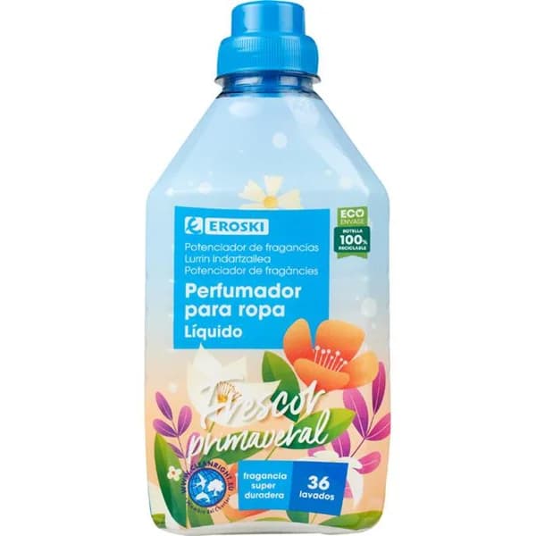 Perfumador líquido de ropa EROSKI, botella 36 dosis - 1 ud - Imagen del producto en Findit