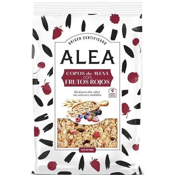 Copos de avena con frutos rojos ALEA, bolsa 500 g - 1 ud - Imagen del producto en Findit