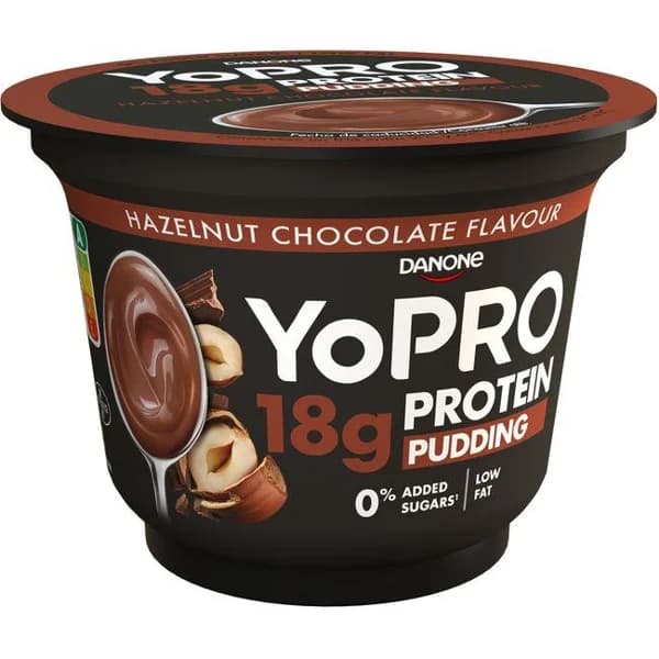 Pudding de avellana y chocolate YOPRO, tarrina 180 g - 1 ud - Imagen del producto en Findit