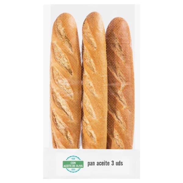 3 Barras de pan aceite de oliva - 1 ud - Imagen del producto en Findit