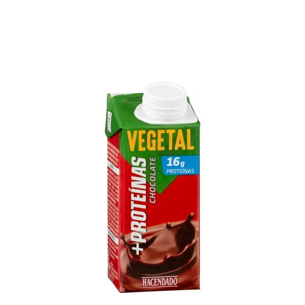 Bebida vegetal de soja con chocolate +Proteínas Hacendado 16 g proteínas - 1 ud - Imagen del producto en Findit