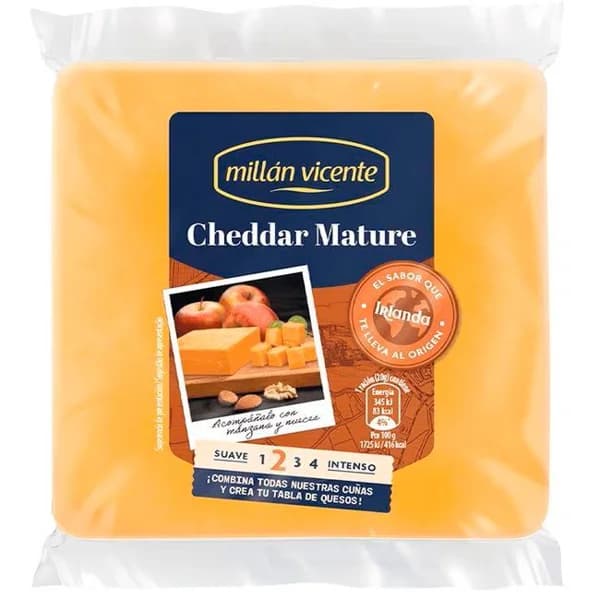 Queso Cheddar MILLAN VICENTE MATURE, taco 150 g - 1 ud - Imagen del producto en Findit