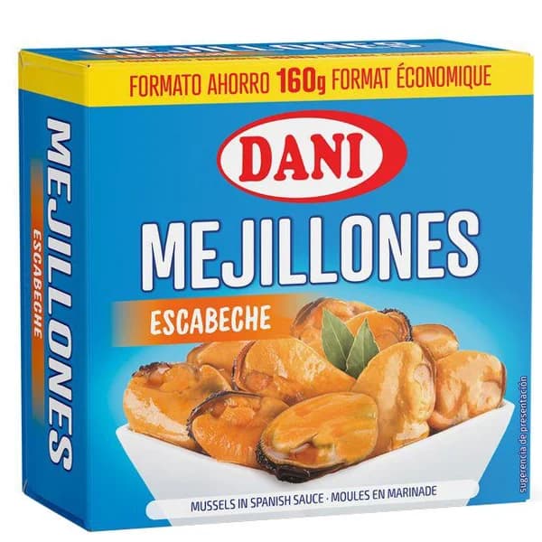 Mejillón de Chile en escabeche DANI, caja 160 g - 1 ud - Imagen del producto en Findit