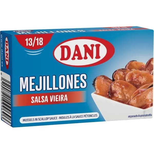 Mejillón en salsa vieira DANI, lata 111 g - 1 ud - Imagen del producto en Findit